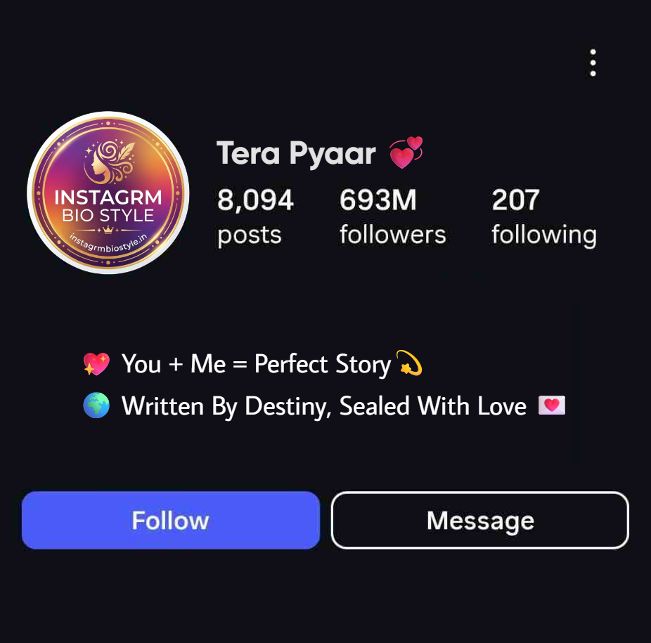 2 Line Love Bio Ideas For Instagram
