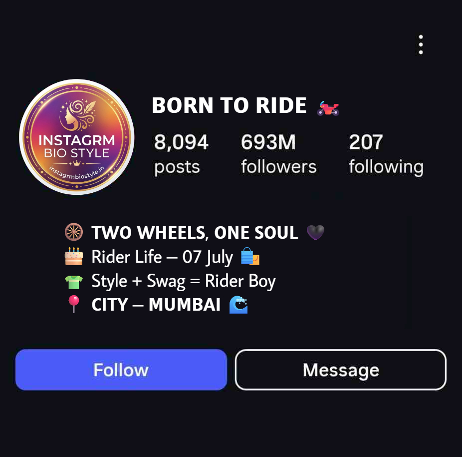 Best Rider Bio For Instagram