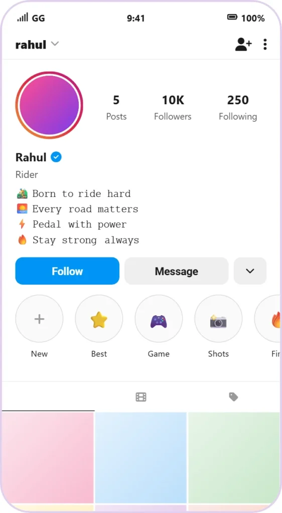 Cyclist Bio For Instagram For Boy