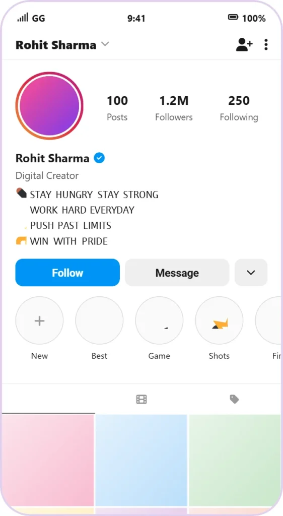 Athlete Instagram Bio
