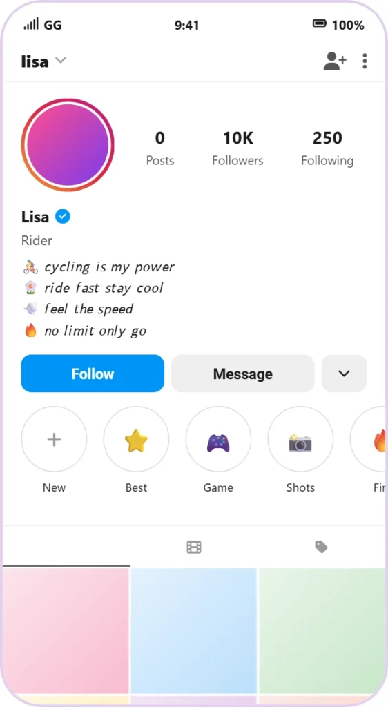 Cyclist Bio For Instagram For Girl