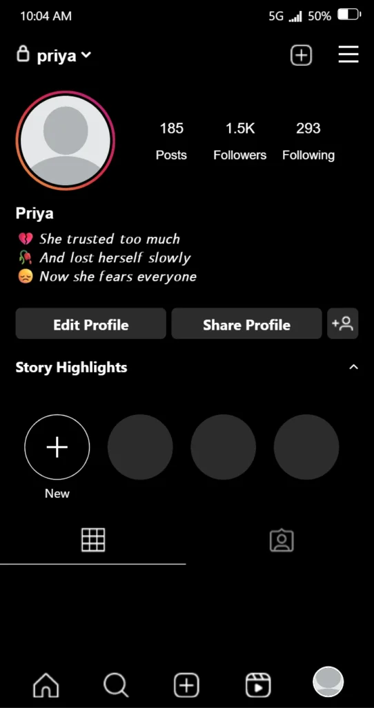 Sad Instagram Bio For Alone Girl