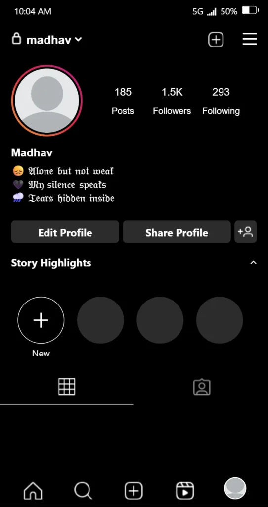 Instagram Bio Alone