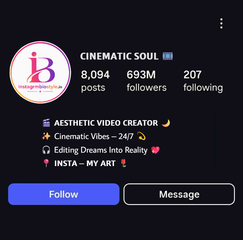 Aesthetic Video Creator Bio For Instagram