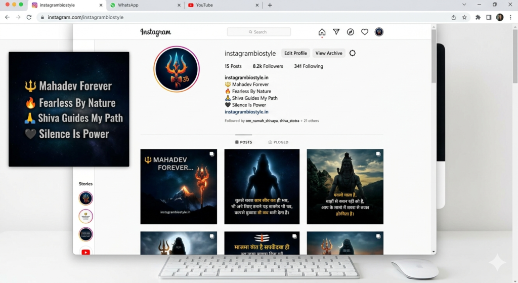 Mahadev bio for Instagram profile