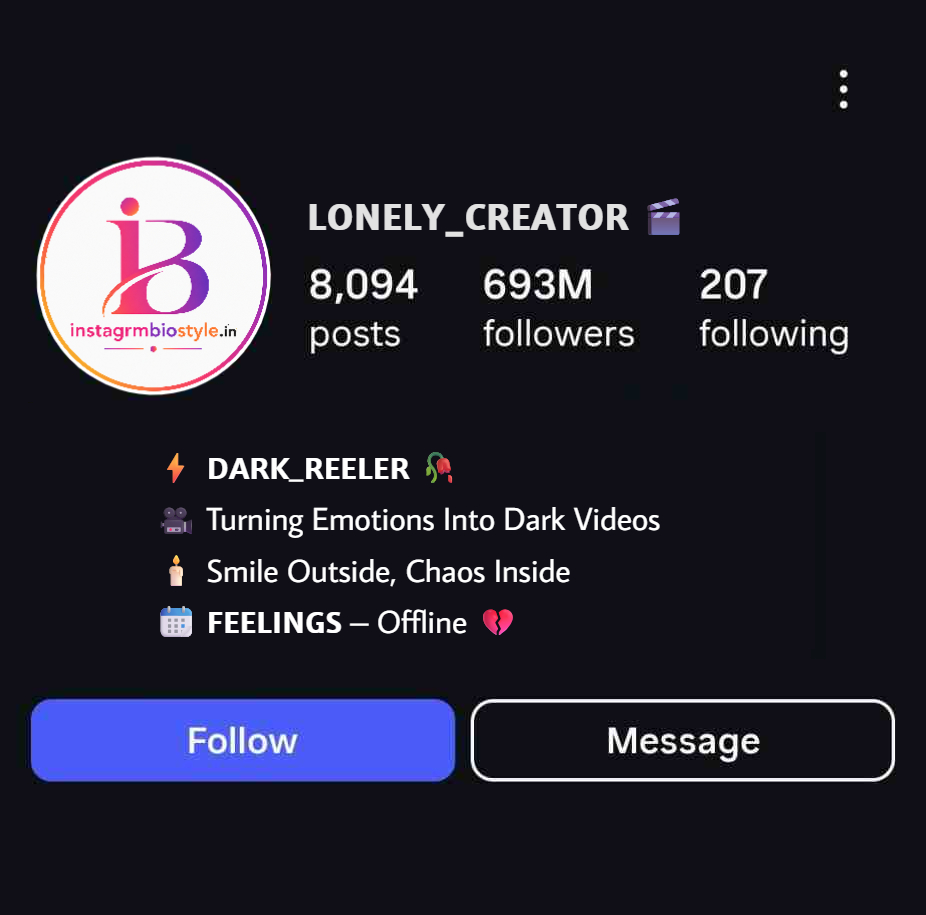 Sad Video Creator Bio For Instagram For Boys