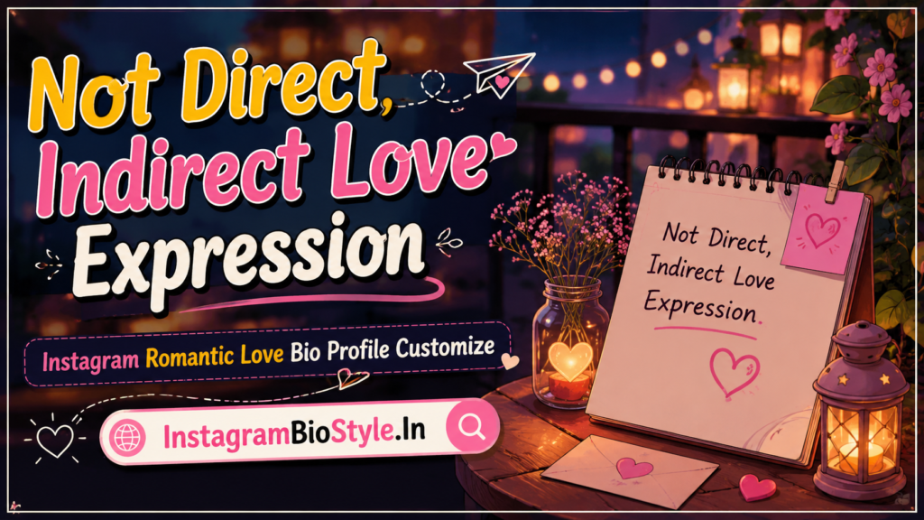 Not Direct, Indirect Love Expression