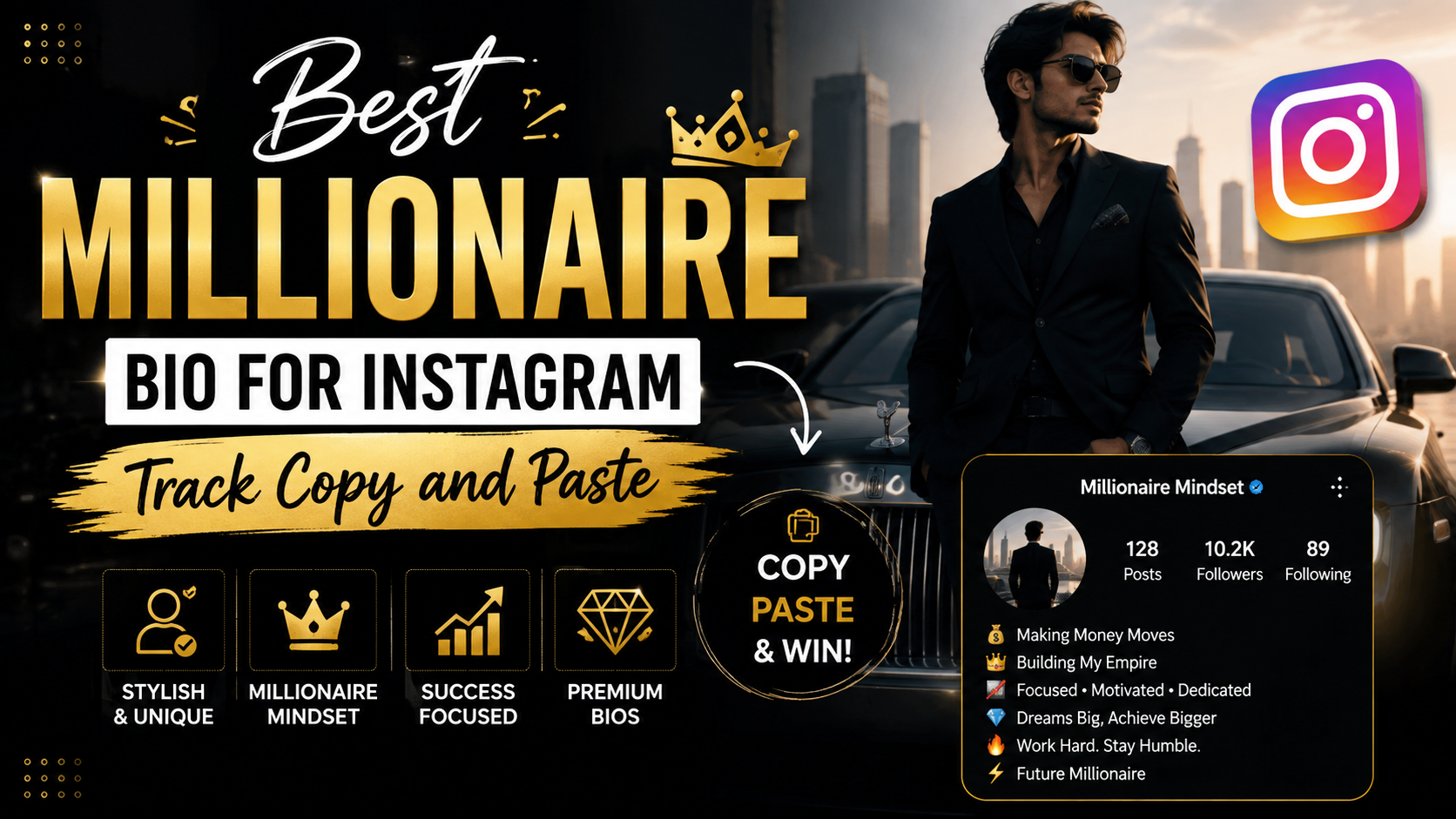 Best Millionaire Bio for Instagram Track Copy and Paste