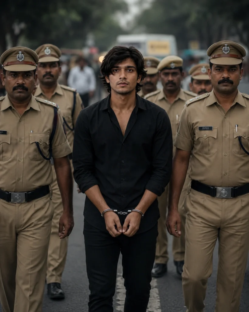 Realistic Indian police station portrait scene prompt