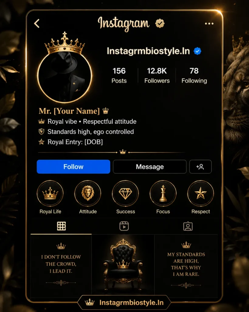 Unique VIP bio for Instagram profile