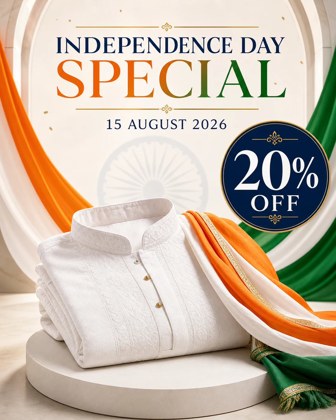 Independence Day special offer poster for a small business